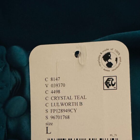 Free People Friday Fever Mini Slip in Crystal Teal Large NWT - Picture 6 of 7